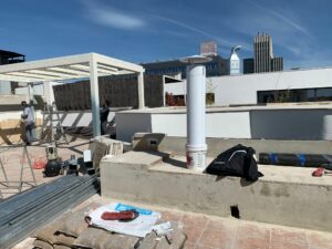 inicio de la obra de un ático en castellana