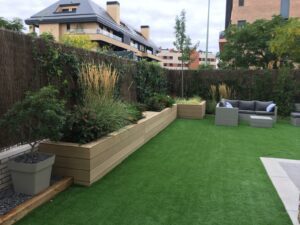reforma de un jardín realizado por la empresa de Abierto al Jardín en Pozuelo de Alcorcón