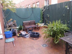 reforma de un patio realizado por la empresa de Abierto al Jardín en San Sebastián de los Reyes